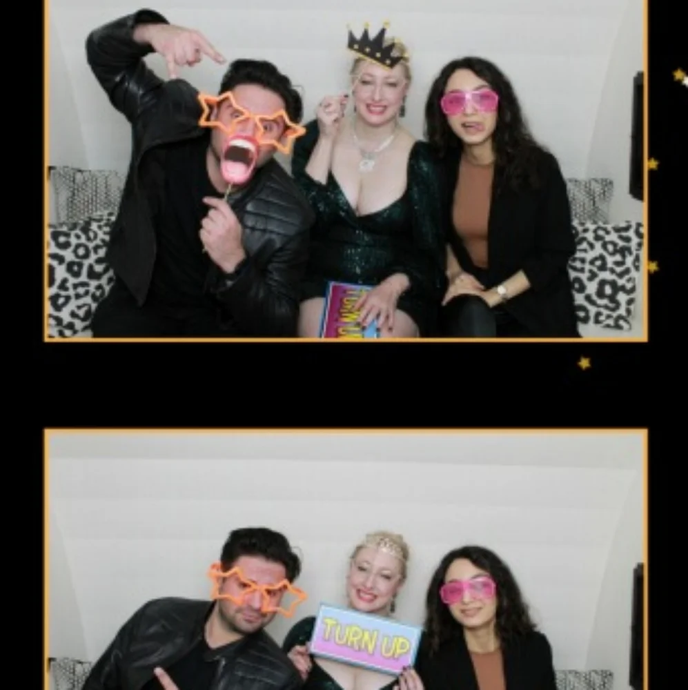 39-Piece Paper Cardstock Photo Booth Props - Mouths & Classic Black & Gold Stick